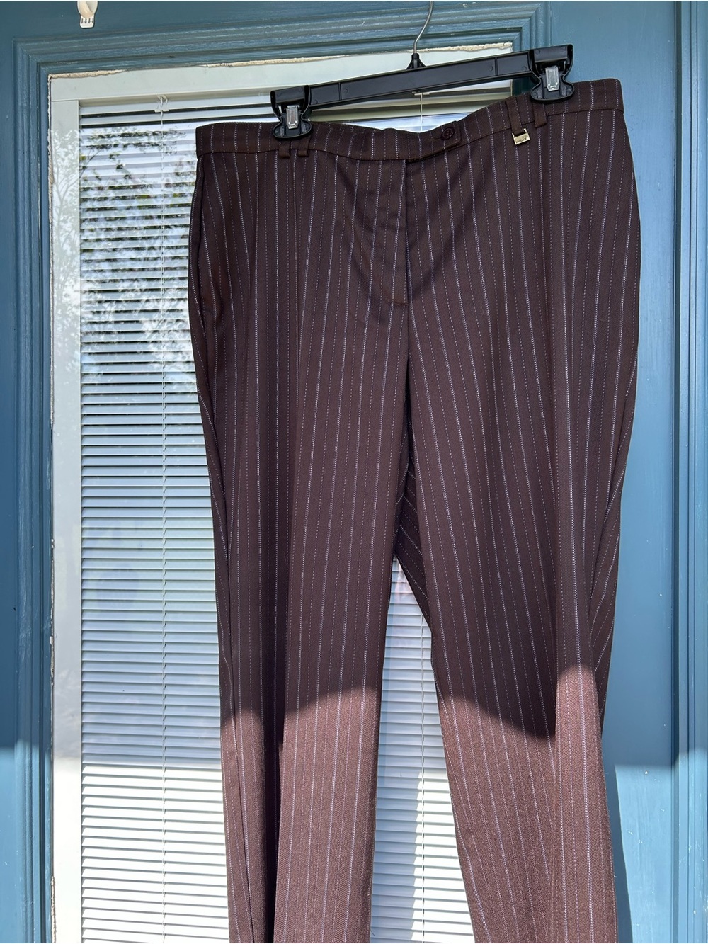 TanJay Brown Pinstripe Trousers